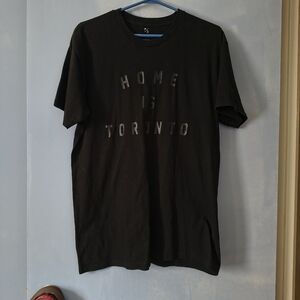 Peace Collective Home Is Toronto Black Crew Neck Cotton Tee L